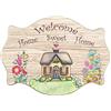 Domus Artis Targa fuori porta ingresso Welcome Home Sweet Home in legno, Decorazione da parete, Stile vintage Shabby Chic, Articolo da regalo, Per casa, soggiorno, camera da letto, cucina, ingresso