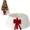 Generico Collare per albero di Natale con fiocci, decorazioni rustiche per albero di Natale bianco e da 56 cm, ornamenti ad anello per alberi vintage per decorazioni per feste in casa e al chiuso