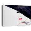 ARTTOR Quadro su Tela 100x70cm Stampe da Parete Donna Labbra Cappello eleganza Grandi Decorazione Murale Camera da Letto Cucina 1 pezzo Quadri Moderni Soggiorno Grafica Immagini Wall Art Canvas AA100x70-2947