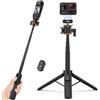 VRIG AC-50 - Treppiede per selfie con supporto a sgancio rapido e telecomando Bluetooth, compatibile con fotocamera Insta 360 Ace Pro/Ace Pro 2/X5, orientabile a 360°, inclinabile a 90°, angolo