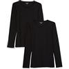 Amazon Essentials Donna Top Girocollo in Maglia a Costine a Maniche Lunghe vestibilità Slim (Disponibile in Taglie Forti)