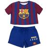 CERDÁ LIFE'S LITTLE MOMENTS Pigiama Corto FC Barcelona, Unisex, per Adulti, 2 Pezzi, Maglietta e Pantaloncini, 100% Cotone Single Jersey, Vita Elastica con Coulisse, Taglia XS, per Dormire ed Estate