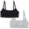 Amazon Essentials Bralette con Scollo Rotondo in Jersey di Cotone Donna, Confezione da 2