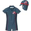 Playshoes Costume Intero e Berretto da Bagno con Protezione UV 50+ Protezione Solare