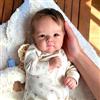 Anano Bambole Reborn Maschio Occhi Aperti 45cm Bambole Neonato Realborn Che Sembrano Vere Prematura Bambolotto Reborn Realistica Maschio Silicone Realistico Cuddle Baby Doll (Moderno)