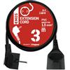EMOS Prolunga da 3 m, 1 presa, 250 V, PVC, per interni, nero