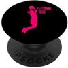 Pink Basketball Vintage Print Women Girl Pallacanestro rosa vintage per ragazza carino donna basket PopSockets PopGrip Adesivo