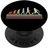 Classic Baseball Fan Merch With Retro Ae Evoluzione umana Swing giocatore di baseball PopSockets PopGrip Adesivo
