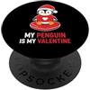 My Penguin Is My Valentine Il mio pinguino è il mio San Valentino PopSockets PopGrip Adesivo