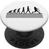 Classic Baseball Fan Merch With Retro Ae Evoluzione umana Swing giocatore di baseball PopSockets PopGrip Adesivo