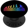 Classic Baseball Fan Merch With Retro Ae Evoluzione umana Swing giocatore di baseball PopSockets PopGrip Adesivo