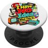 Bahaa's Tee I Have No Idea 90s Retro Tech Illustration Graphic Designs PopSockets PopGrip Adesivo