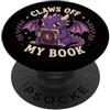 Dragon Fantasy Book Worm Bookish Book Lo Cottagecore Flowers Dragon Books Bookworm Bookish PopSockets PopGrip Adesivo