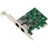 KALEA-INFORMATIQUE Scheda controller PCI Express PCIe 2 Port RJ45 Gigabit Ethernet 10 100 1000Mbps 1G. Doppio chipset Realtek Equerres a basso e alto profilo. Windows, Linux, Mac OS e Dos