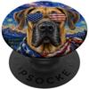 MericaLife Dogs Cane alano che indossa occhiali bandiera americana arte americana PopSockets PopGrip Adesivo
