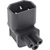 InLine® Adattatore di alimentazione IEC 60320 C14/C5, angolo superiore/inferiore, 3 poli