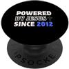 Powered by Jesus Follower Realizzato da Gesù dal 2012 Christian Faith Birthday PopSockets PopGrip Adesivo