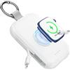 RORRY Power Bank, batteria esterna da 5000 mAh con cavo integrato, per iPhone 17/16/15/14/13/12, Apple Watch Ultra/11/10/9/8/7/6/SE, bianco