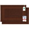 Komfortec - Set di 2 Tappetini da Bagno, Tappetini in Spugna per Doccia, Lavabili, Assorbenti e a Rapida Asciugatura - 600 g/m², 100% Cotone, 50x70 cm, Marrone