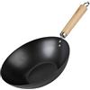 FACKELMANN Padella wok 26 cm - Wok per cucinare, stufare e arrostire - Adatto per fornelli a gas, in ceramica ed elettrici, manico in legno di acacia di alta qualità