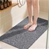 COSYLAND Tappeto Doccia Antiscivolo 40x80cm - Tappetino Doccia Antiscivolo in PVC Morbido, Senza Ventose, con Drenaggio Rapido, Comfort per Piedi, per Bagno, Anziani e Bambini, Nero e Bianco