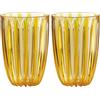 Guzzini - Bicchiere alto in bio-based plastic, giallo, DOLCEVITA (Confezione da 2)