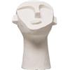 Bloomingville 8.25 H Cement Face Sculpture Scultura, Bianco