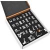 ANYQOO Set di 32 piedini per macchina da cucire Singer, Brother, Babylock, Janome, Elna, Toyota, New Home, Simplicity, Necchi, Kenmore e la maggior parte delle macchine da cucire ad attacco basso
