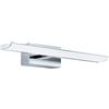 EGLO connect LED lampada da parete Tabiano-C, 1 fiamma, acciaio e plastica | cromata, bianca, luce bagno con cambio temperatura colore (caldo-freddo), RGB, dimmerabile, IP44, L 60,5 cm