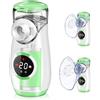 NEEMOSI Aersol Portatile Silenzioso, Ricaricabile Macchina Aerosol per Adulti e Bambini, Aerosol Ultrasuoni con 2 Maschere E Boccaglio, Timer, Nebulizzazione Regolabile