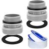 NHTJTHE Adattatore per tubo da piscina, 2 adattatori per tubo da piscina, 38 mm, accessorio per tubo da piscina, adattatore per tubo flessibile con filettatura interna da avvitare (B)