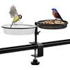 JUJOYBD Mangiatoia per uccelli 2 in 1 con dispenser per uccelli, abbeveratoio per uccelli, mangiatoia per uccelli, casetta per balcone, terrazze, giardino