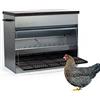 FINCA CASAREJO Mangiatoia a pedale per Galline e altro pollame - Alimentatore a coperchio ribaltabile antiuccello e antiroditore - Capacità 28 kg