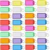 Bkrdty 32 Pezzi Etichette Portachiavi Plastica con Fogli Scrivibili e Anelli | 5.6×2.9cm Cartellini Chiavi 8 Colori Vivaci ideali per Classificare Chiavi Bagagli e Organizzare la Casa e l'Ufficio