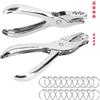 NIUQIGE Pinza perforatrice per carta, set da 2 con diametro di foratura 3mm e 6mm. Ideale per timbri, biglietti d'ingresso, scrapbooking e biglietti di auguri - Perforatori metallici di alta qualità