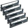 vhbw 5x nastro inchiostrato compatibile con Philips 1421, 1041, 1435, 1433 Plus, 1431, 1433, 1432 stampante ad aghi - nero