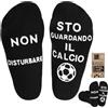 BISOUSOX Calzini Uomo Divertenti Cotone Regalo Ragazzo 39-47 Calzini Regalo gli Appassionati di Calcio Calzini Antiscivolo Regalo di Compleanno