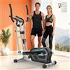 Neezee Ellittiche, Macchina Ellittica Magnetica con 16 livelli di resistenza,App Bluetooth,display LCD, portaborraccia, pedali antiscivolo, capacità di peso fino a 130KG,Cyclette Ellittica da Casa