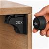 Hoffenbach Blocca Cassetti per Bambini, 20 Serrature + 4 Chiavi, Chiusura Magnetica per Cassetti e Ante, Sicurezza Mobili per Bambini - Nero