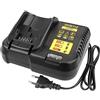Waitley Batteria carica agli ioni di litio 10,8 V -18V per caricatore DeWalt Caricabatterie DCB112 DCB115 XR Multi Voltage