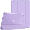 EasyAcc - Custodia per iPad 10.2 2019 iPad 7 generazione, ultra sottile, trasparente, opaca, con funzione di accensione e spegnimento automatico, per iPad da 10.2" 2019 (Viola)