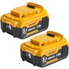 Waitley Batteria di ricambio 18 V 5,5 Ah per DeWalt DCB200 DCB201 DCB203 DCB204 DCB206 DCB207, agli ioni di litio compatibile con utensili elettrici da 18 V XR