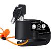 YOHOOLYO Bloccadisco Moto Lucchetto Antifurto Impermeabile Allarme Sonoro 110DB per Moto, Bici, Motocross e Scooter, Accessori con 2 Chiavi, Cavo Promemoria di 1,5m e Borsa Trasporto