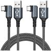 SIZUKA Cavo USB C Lungo [2Pezzi 1M] 3.1A Cavo USB Tipo C 90 Gradi Nylon Cavo USB Type-C Ricarica Rapida per Samsung Galaxy S21,Note 20,Z Fold 3,Huawei P50,Mate 40,MateBook,Xiaomi,OnePlus 9,Google Pixel