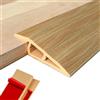 AnkekolyStar Soglia di Dislivello Pavimento in PVC, Profilo di Transizione Pavimento per Dislivello di, Pavimento Bordo Autoadesivo (Legno Chiaro, 10~15mm(H),1M(L))