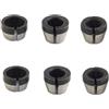 EfforPrac Set di 2 mandrini in acciaio al carbonio, adattatori da 6 mm, 6,35 mm, 8 mm, per router elettrico, tagliatrice, incisione, fresatura, ad alta durezza, rettifica precisa, accessori per utensili per la