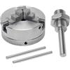EfforPrac Mandrino per tornio a quattro ganasce Z011A con filettatura X1, morsetto autocentrante manuale per tornitura di legno e metallo, ganasce reversibili, impugnatura esterna 12-65 mm, argento (B)