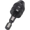 EfforPrac Mandrino per trapano a cambio rapido a tre ganasce 0,3-3,6 mm senza chiave con gambo esagonale da 6,35 mm per utensili rotanti smerigliatrice elettrica accessori per utensili manuali in metallo