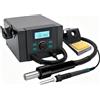 Generic Stazione di rilavorazione ad aria calda, strumento dissaldante digitale LCD con ugelli, volume d'aria 40L/min per la riparazione di circuiti elettronici, attrezzatura di saldatura professionale