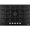 Franke Smart 750 gas on glass FHSM 755 4G DC C BK C - 106.0734.776 Piano Cottura da Incasso 73 cm 5 Fuochi Gas con Doppia Corona Griglie in Ghisa Vetro temprato Nero